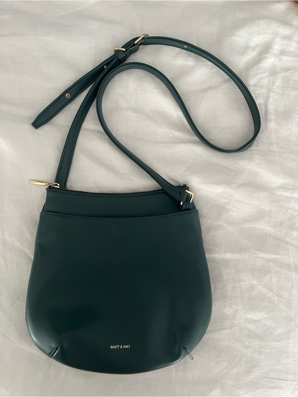 Matt & Nat Forest Green Crossbody with Gold Hardware